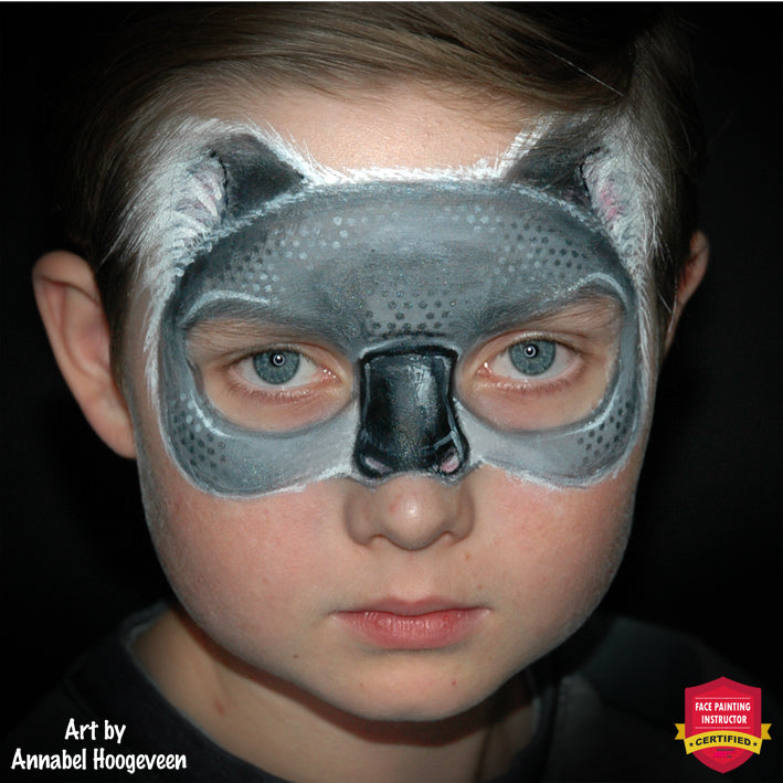 Koala Mask Face Paint Design by Annabel Hoogeveen