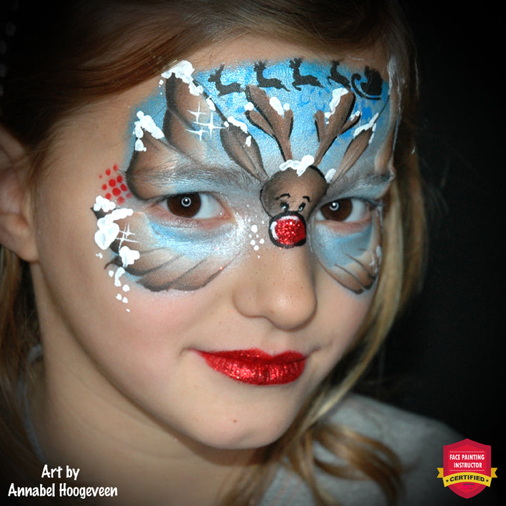 Quick Christmas Butterfly with Rudolph by Annabel Hoogeveen