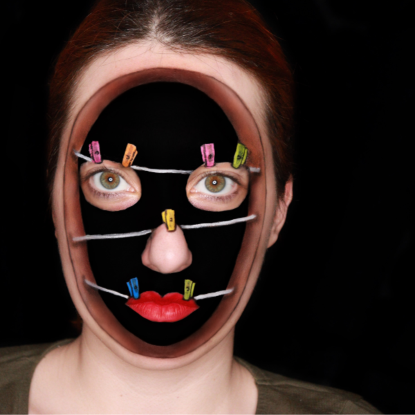 Face Parts Illusion Face Paint Design Video by Ana Cedoviste