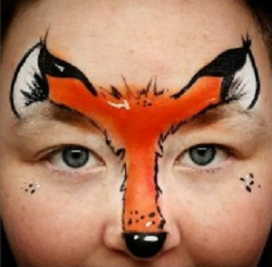 Fast Fox Face Paint Design