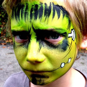 How to Face Paint a Frankenstein Monster