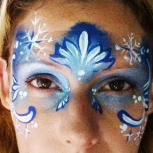 How to Face Paint a Frozen Ice Princess Design