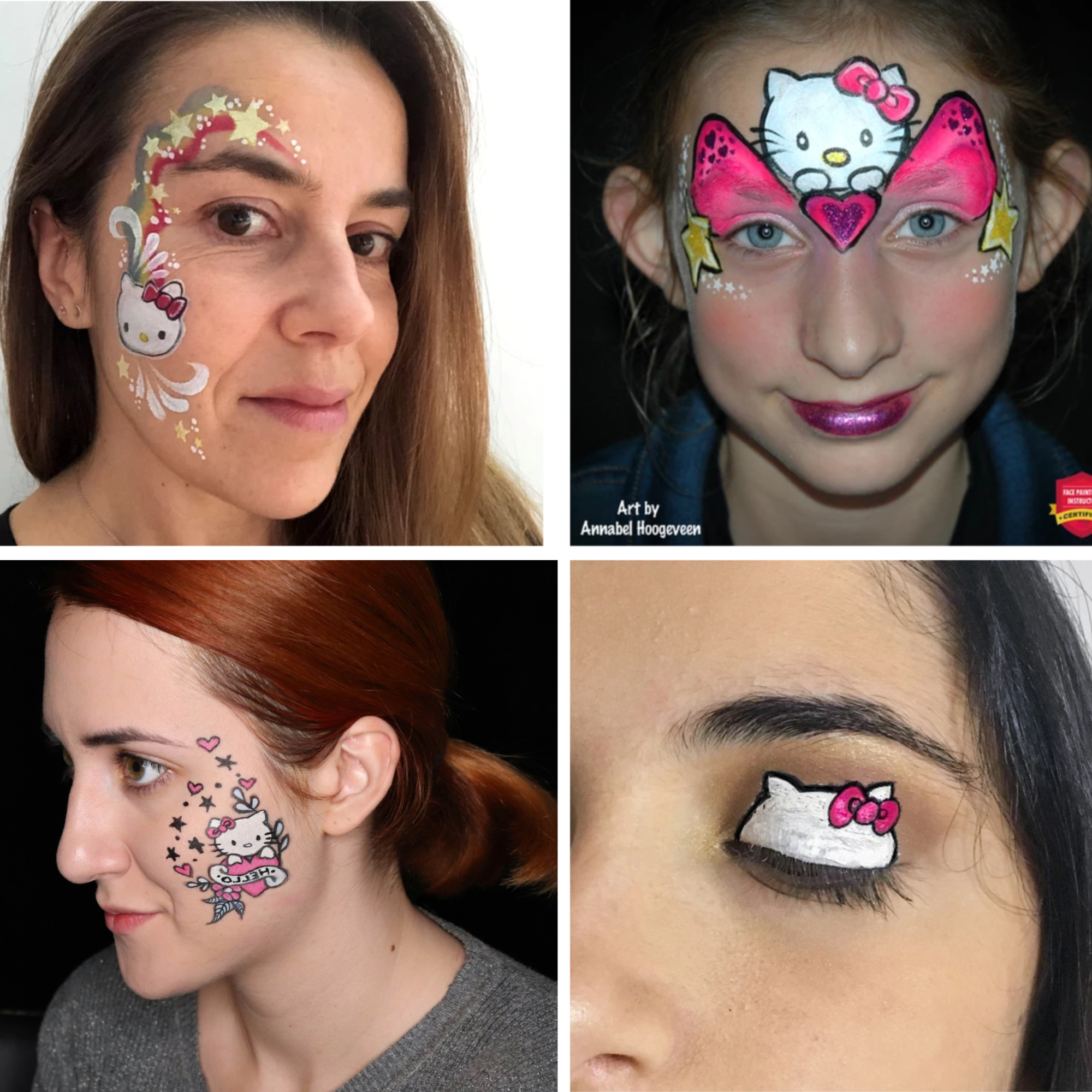 How to Face Paint Hello Kitty - Top 4 Hello Kitty Face Paint Designs & Videos