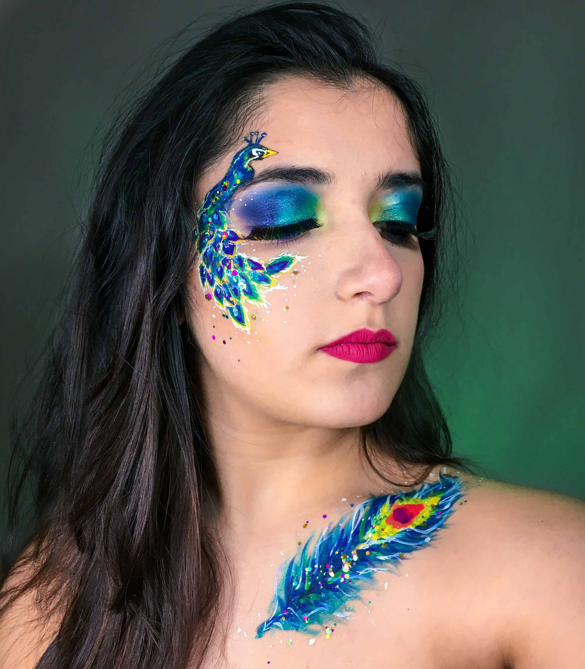 Magic Peacock Face Paint Video by Francesca Marchitelli