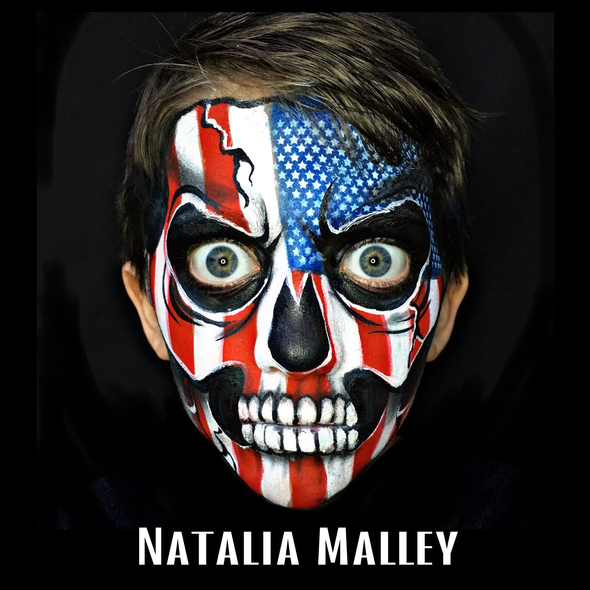 Patriotic Skull by Natalia Malley