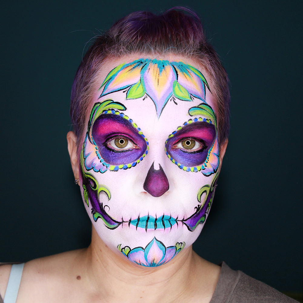 UV Sugar Skull Face Paint Tutorial
