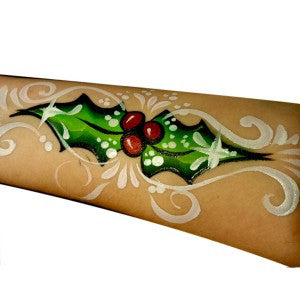 One Stroke Ivy (Holly) Christmas Design