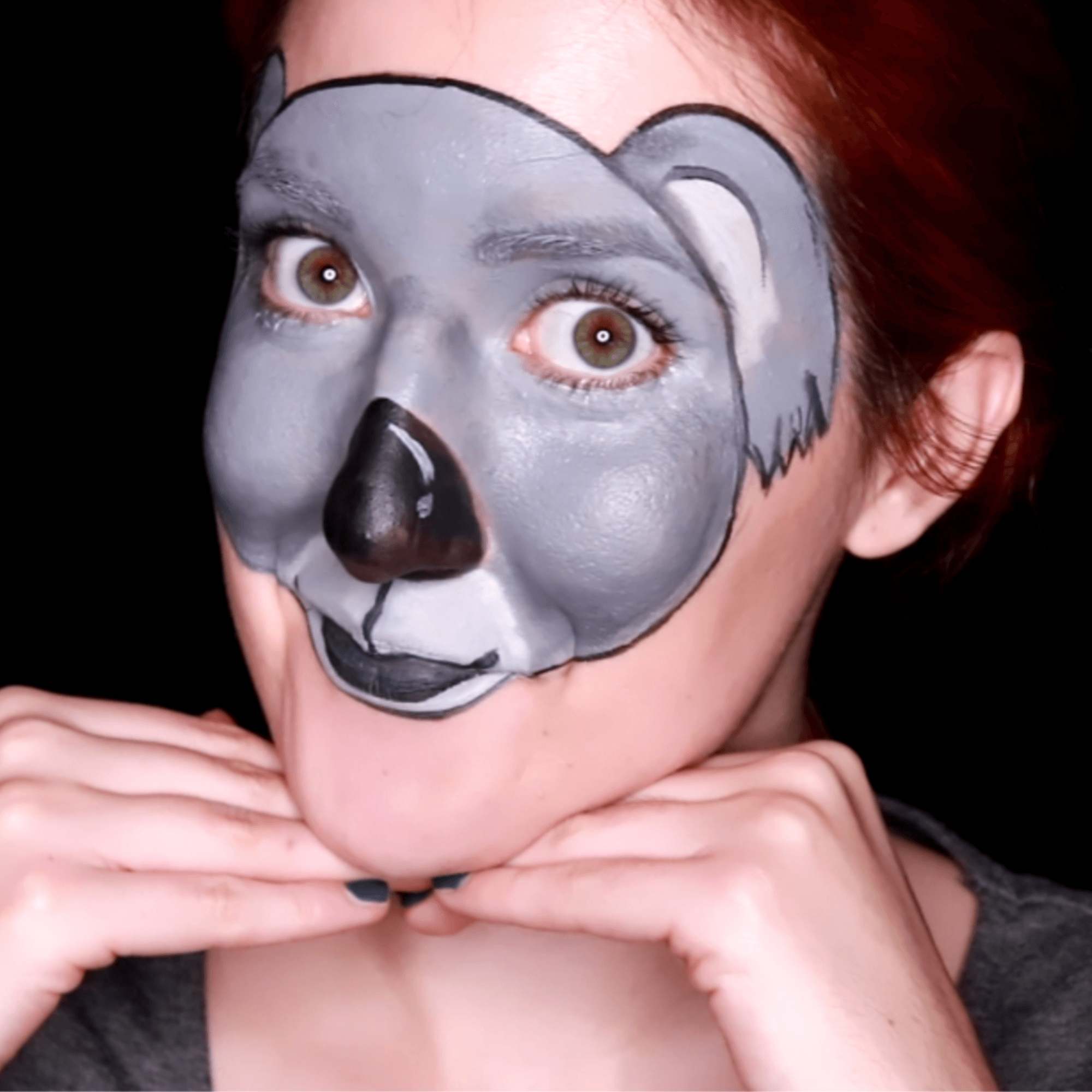 Koala Face Paint Design Video by Ana Cedoviste