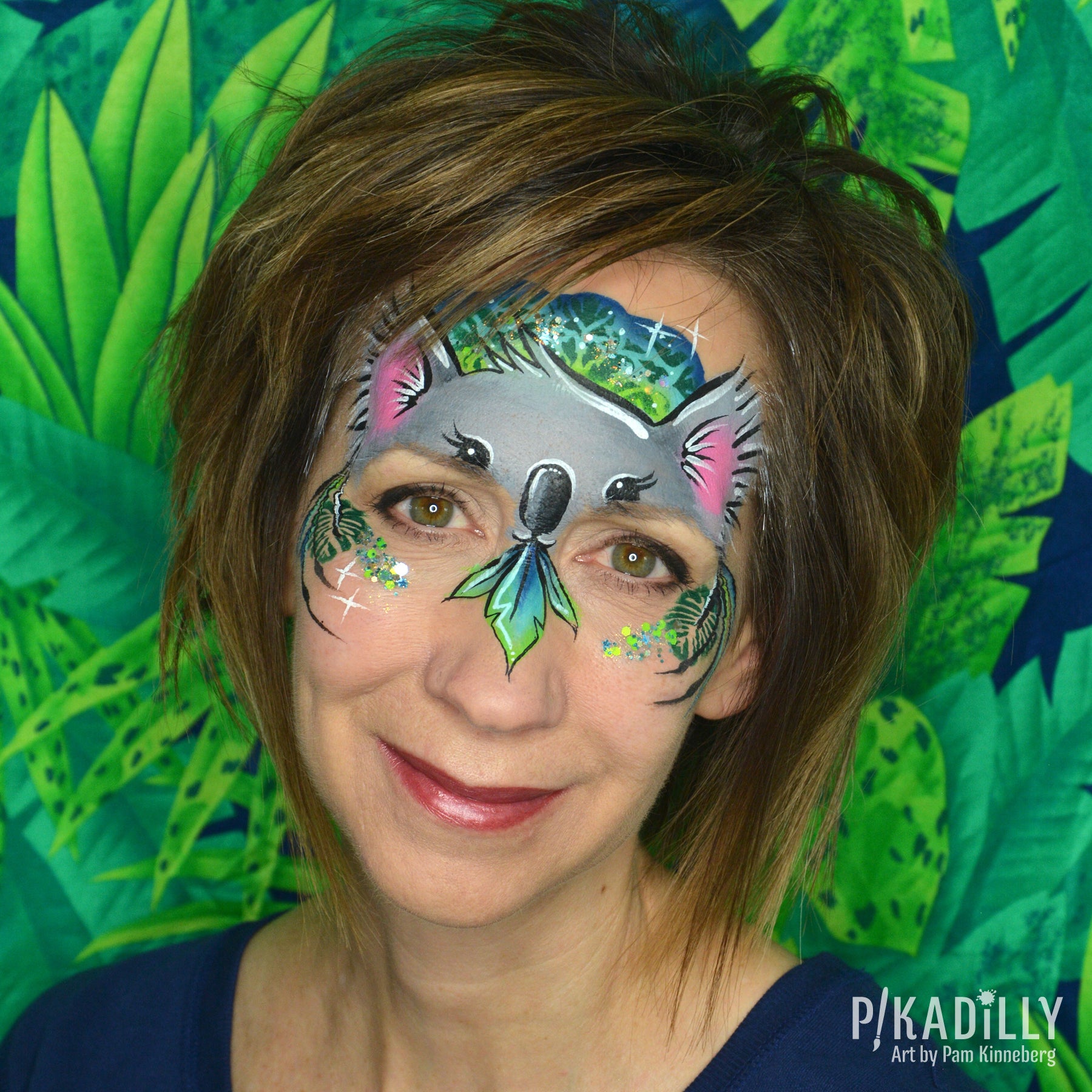 Cute Koala Face Paint Design by Pam Kinneberg