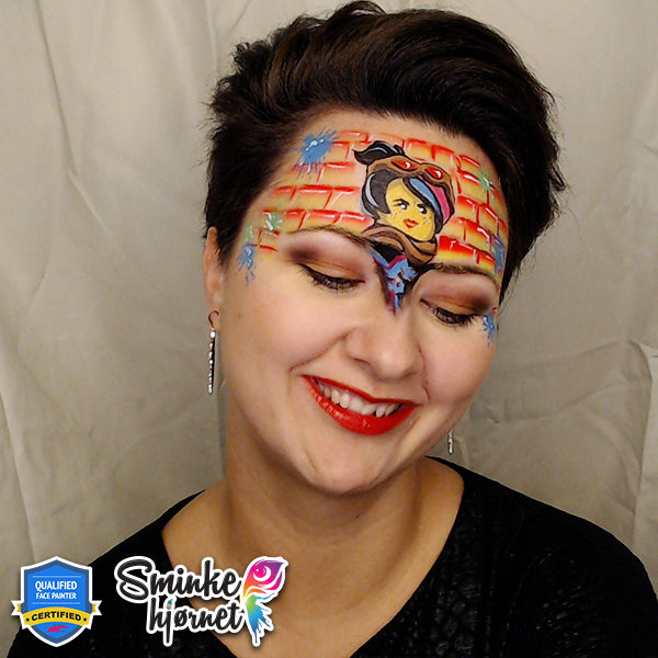 Lego Face Paint Video Tutorial - Lucy (Graffiti Girl) by Helene