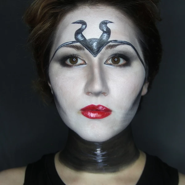 Maleficent Face Paint Tutorial by PTBarpun