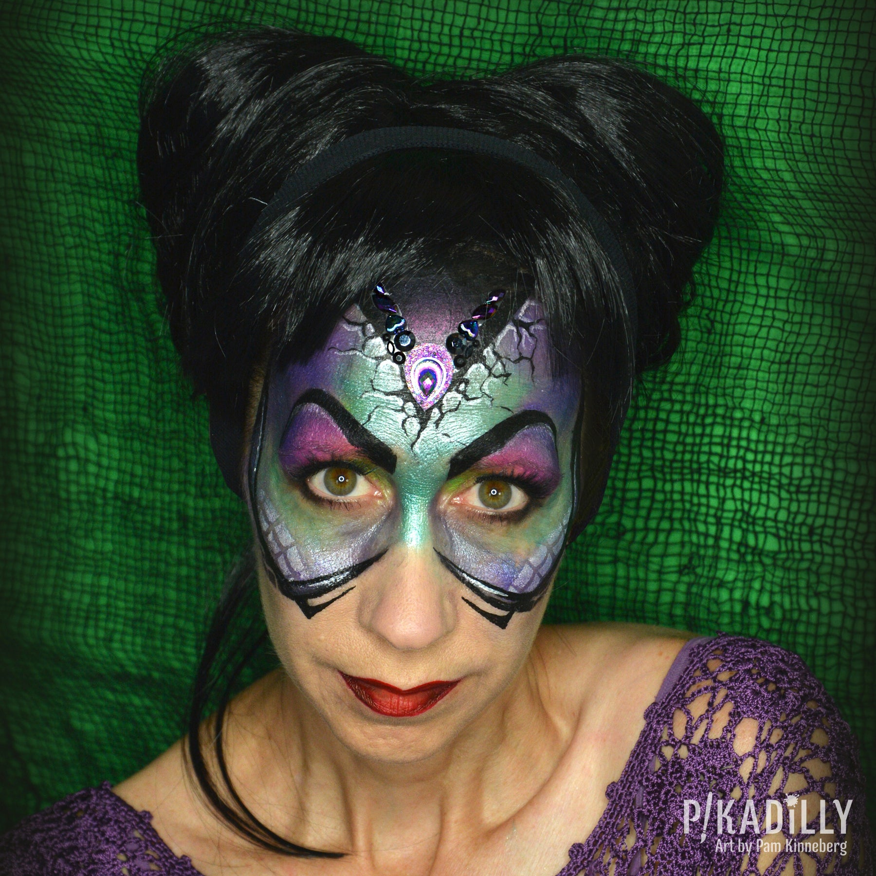 How to Face Paint Maleficent by Pam Kinneberg
