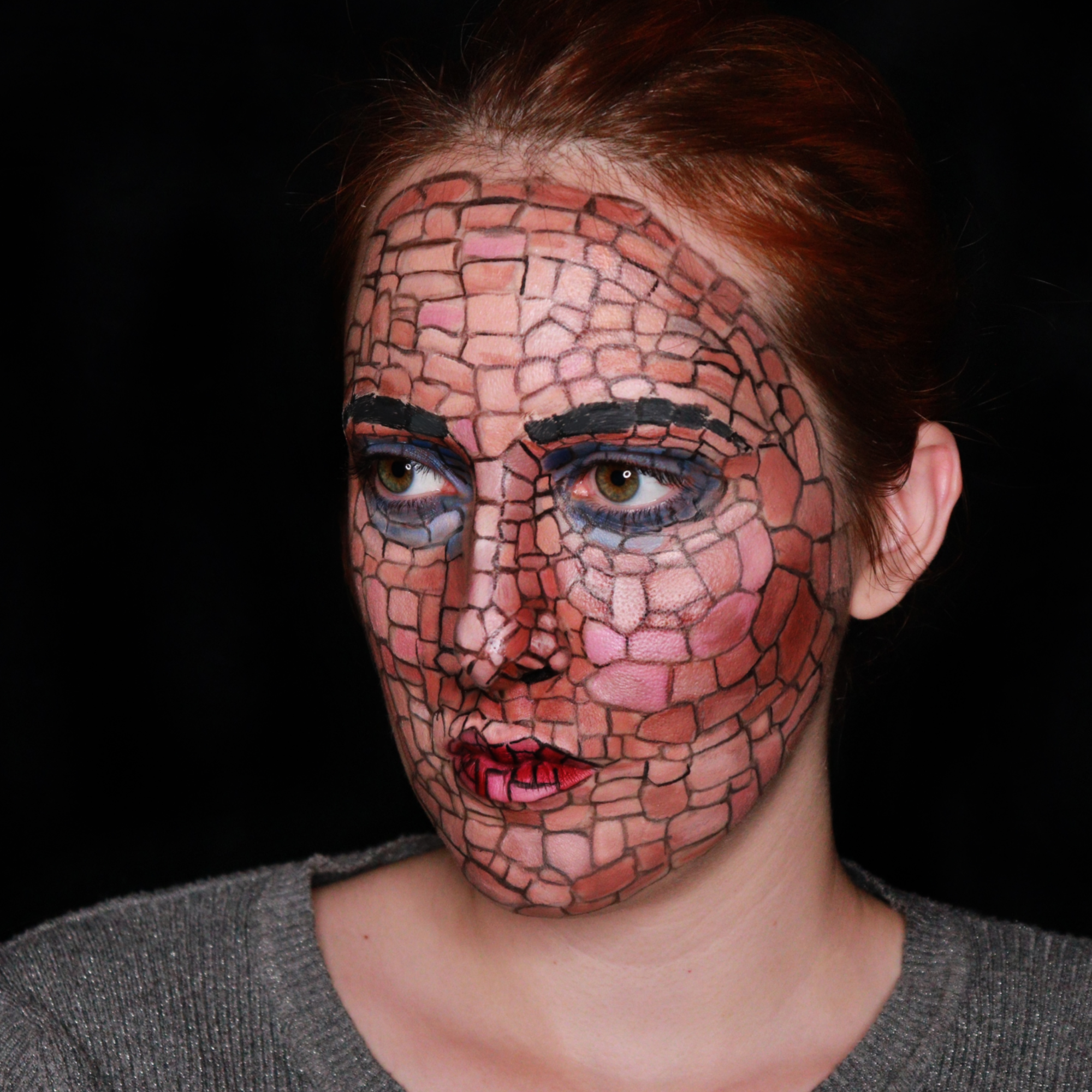 Mosaic Face Paint Design Video by Ana Cedoviste