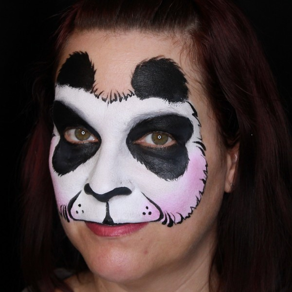 Easy Panda Face Paint Video Tutorial by Kiki