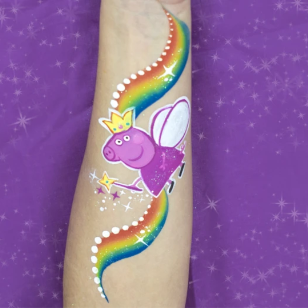 Peppa Pig Face Paint Arm Design Video by Marta Ortega