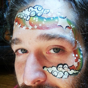 How to Face Paint Rainbows and Clouds!