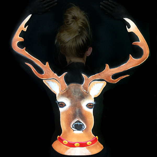 Reindeer Body Paint Illusion Video by Bengal Queen