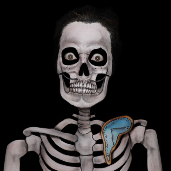 Salvador Dali Skeleton Illusion Face Paint Video by Ana Cedoviste