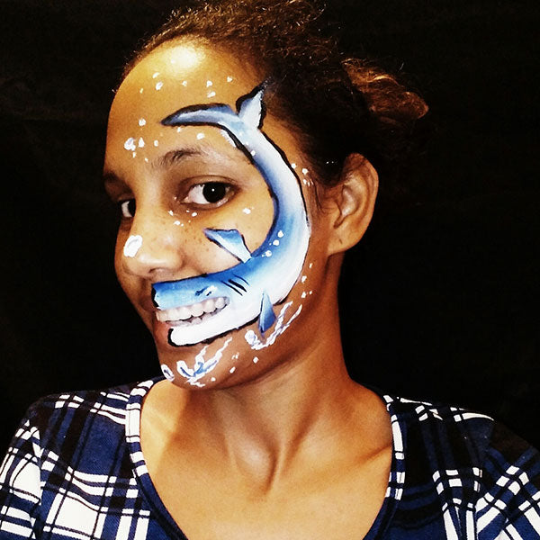 Talking Shark Face Paint Video by Crystal