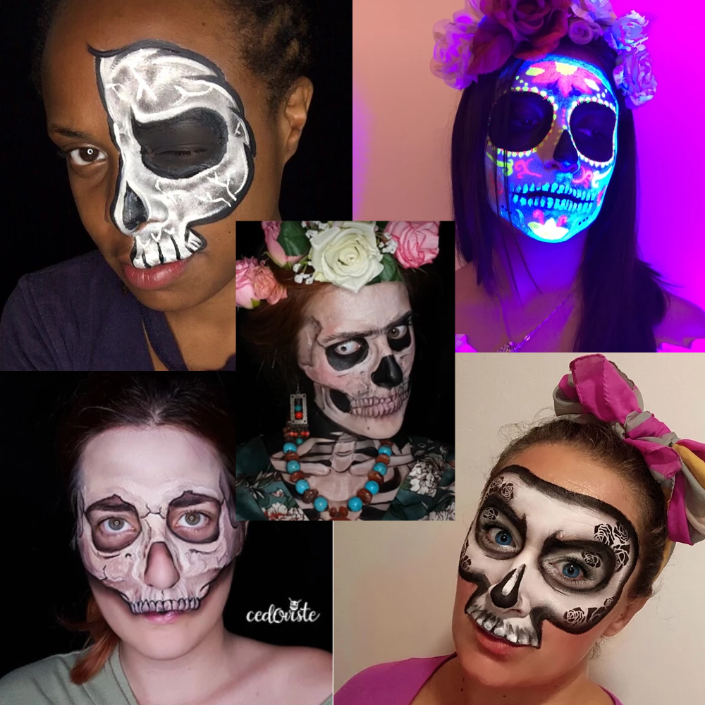 Top 5 Skeleton Face Paint Designs & Videos