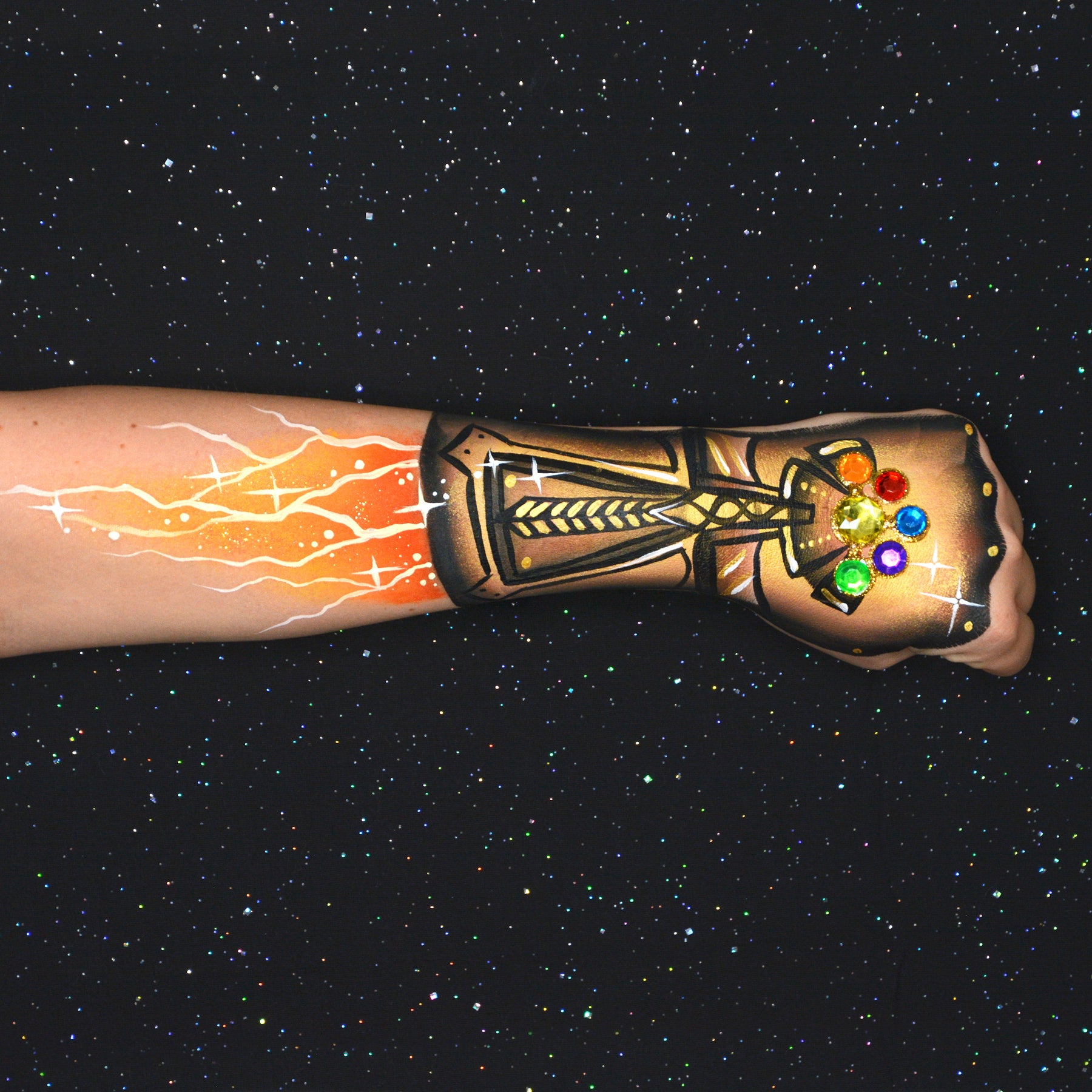 Infinity Stones Arm Design Inspired by “Avengers: Infinity War” Movie