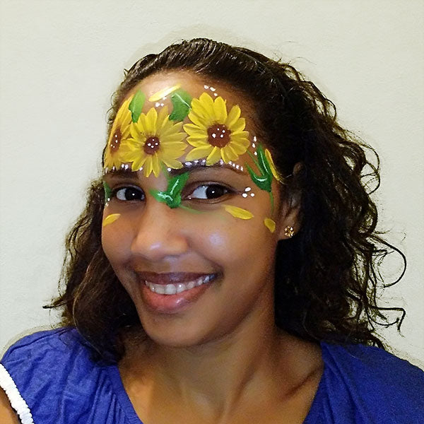 Sunflower Face Paint Video by Crystal