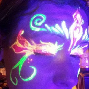 Painting with Blacklight Reflective - A UV Fire Fairy Mask