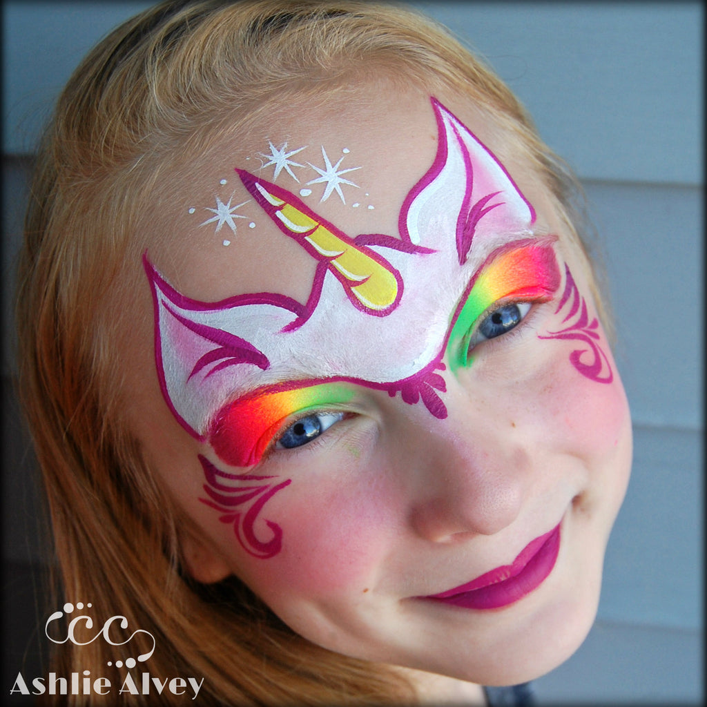 5 Pcs Face Paint Stencils 40 SPlit Cake Face Paints Unicorn Face Painting  kit