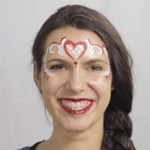 Video: Valentine’s Day Crown Face Paint Tutorial by Shelley Wapniak