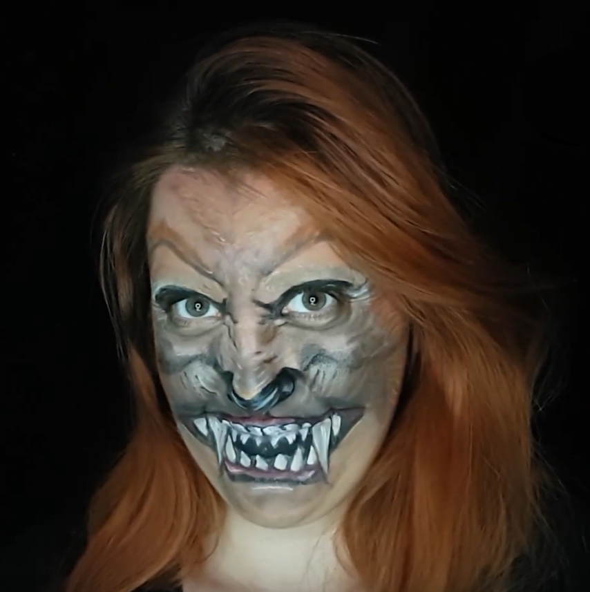 Werewolf Face Paint Design Video by Ana Cedoviste