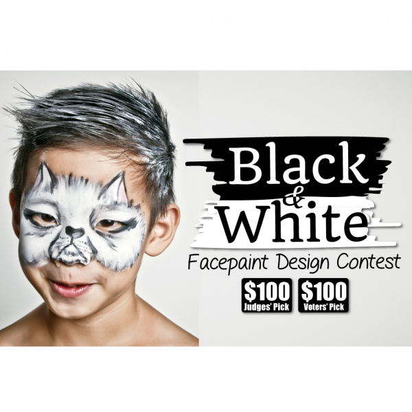 Contest Winners: Black & White Face Paint Design