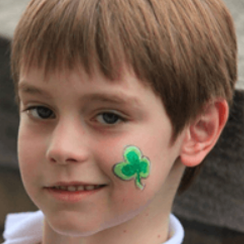 Easy Shamrock Face Paint Design Video Tutorial by Kiki