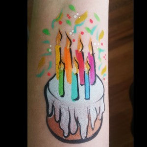 Birthday Cake Cheek Art!