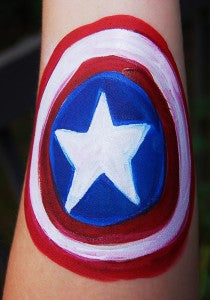How to Face Paint Captain America’s Shield!