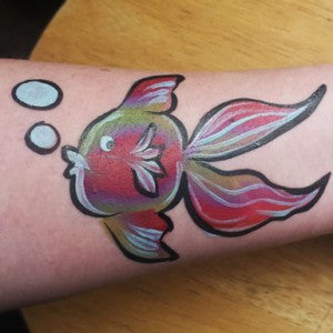 A One Stroke Rainbow Fish - Blowing Bubbles