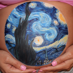 Tutorial: Starry Night Belly Painting