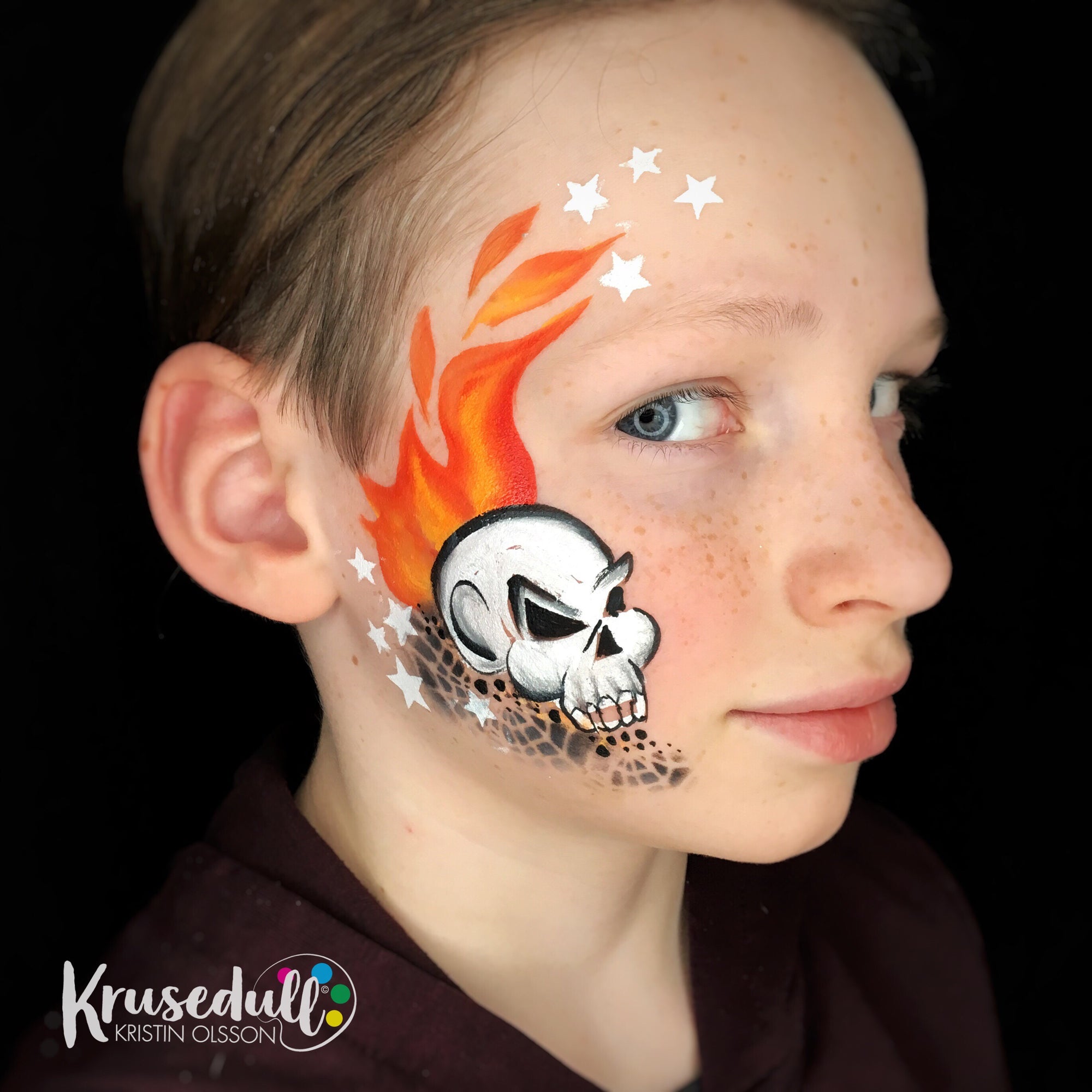 Flaming Skull by Kristin Olsson