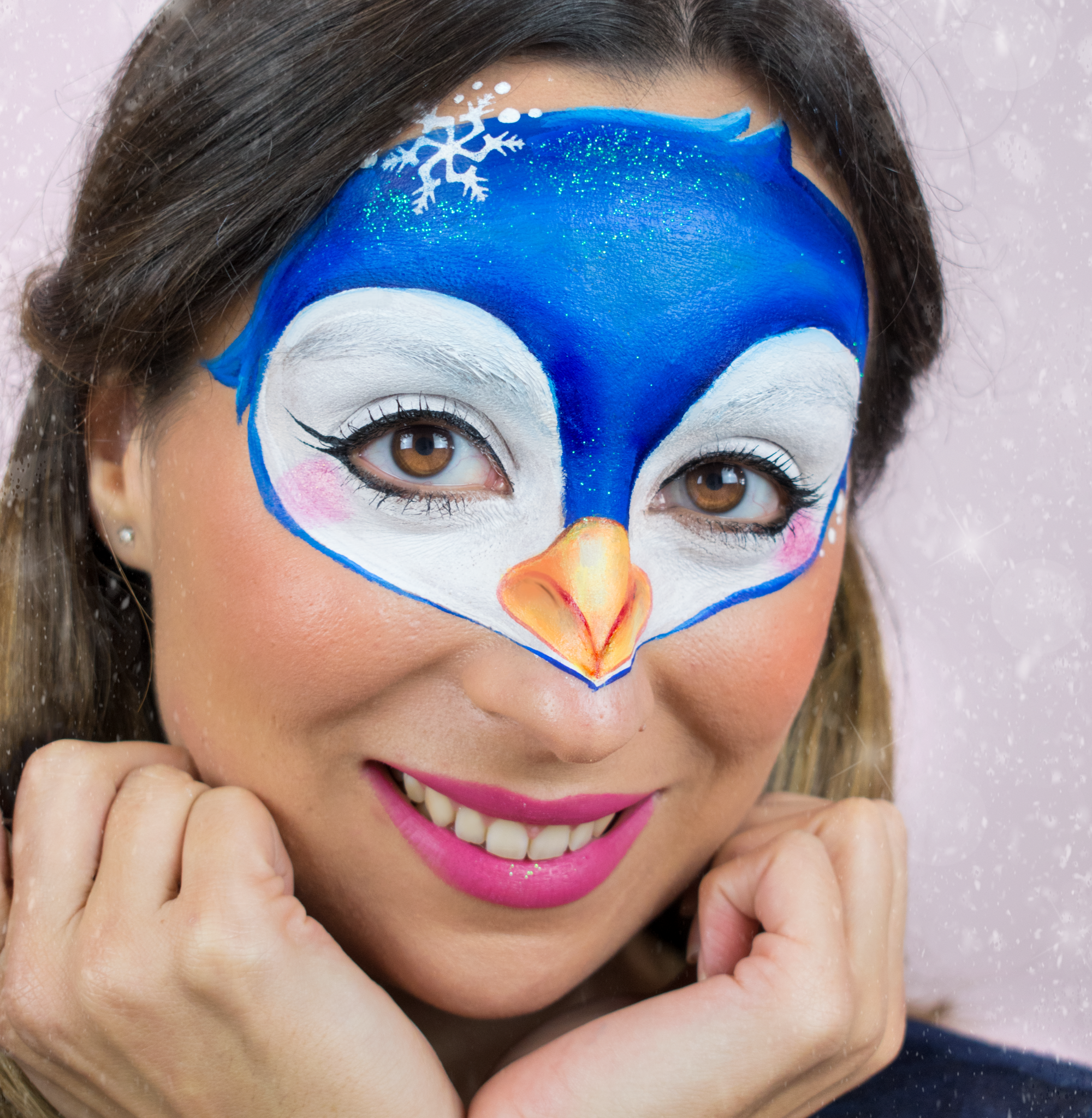 Easy Penguin Face Paint Video by Marta Ortega