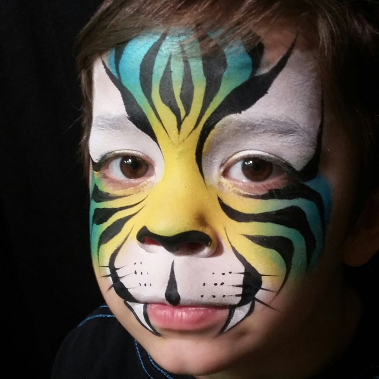 White Tiger Face Paint Design by Athena Zhe 