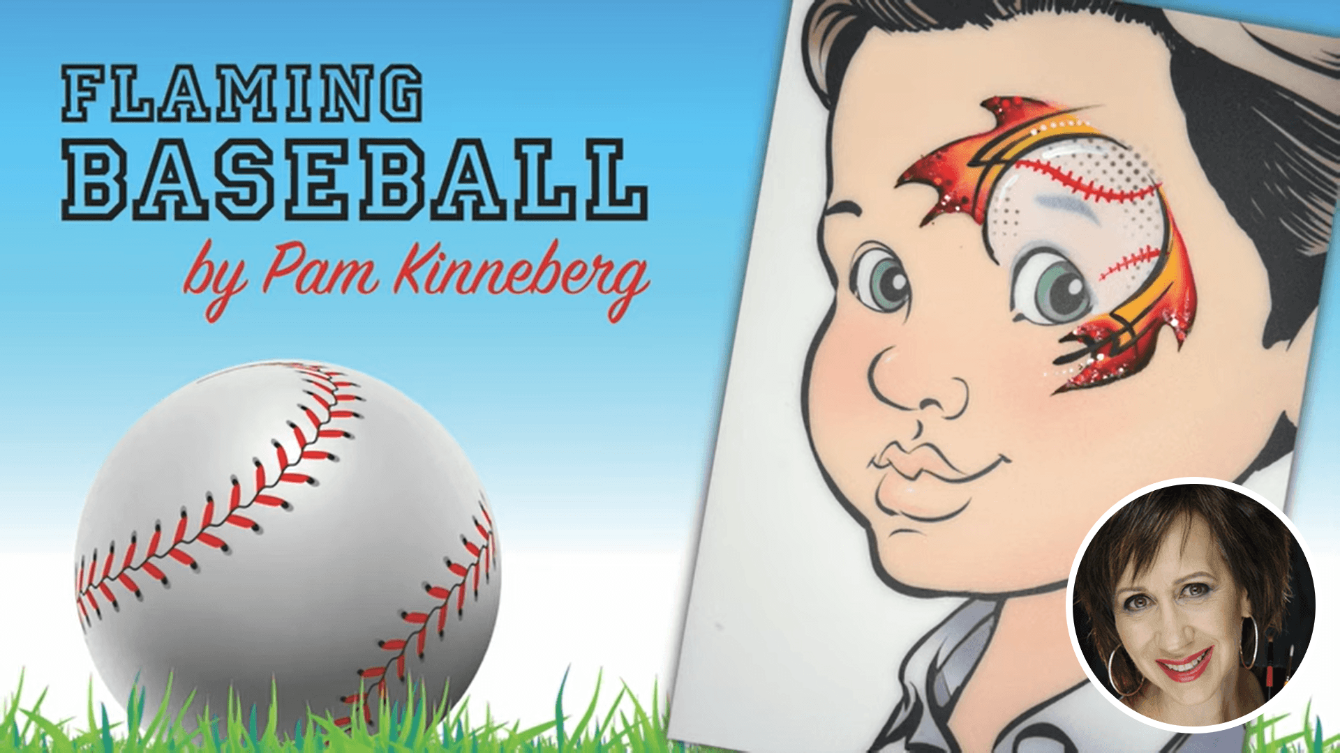 Flaming Baseball by Pam Kinneberg