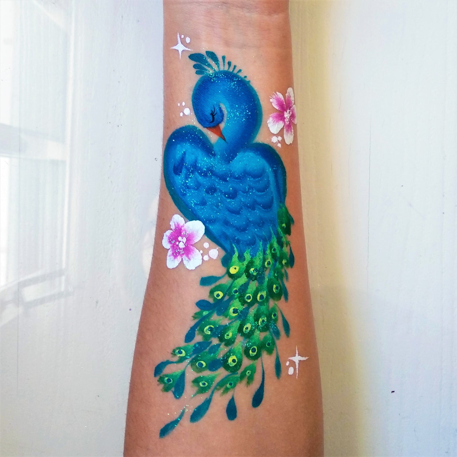 One Stroke Peacock by Marta Ortega