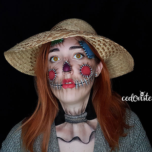 Scarecrow Illusion Face Paint Video by Ana Cedoviste