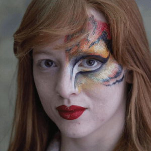 Tiger Eye Face Paint Design Video Tutorial by Athena Zhe