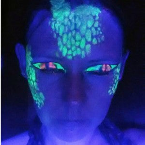 Painting with Blacklight Reflective - A UV Lizard Mask