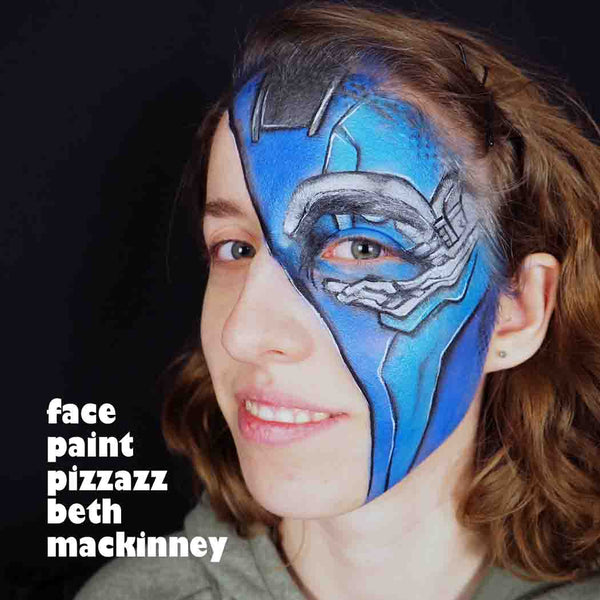Avengers Infinity War inspired Face Paint Design: Nebula - Facepaint.com