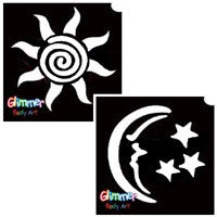 Star, Sun & Moon Glitter Tattoos