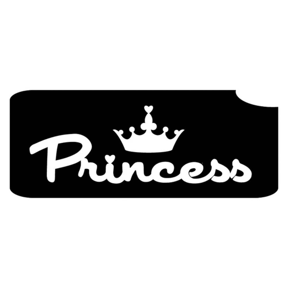 Art Factory Glitter Tattoo Stencil - Princess Word 410 (5/PK ...