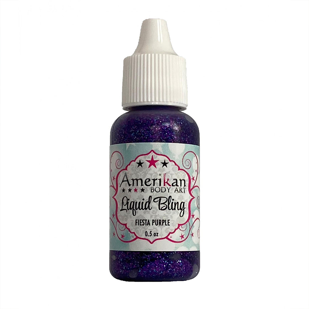 Amerikan Body Art Liquid Bling Glitter Fiesta Purple (0.5 oz