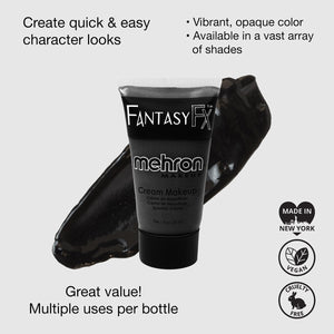 Mehron Fantasy FX Face Paint Tubes - Black B (1 oz)
