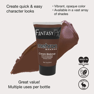 Mehron Fantasy FX Face Paint Tubes - Wolfman Brown DBR (1 oz)